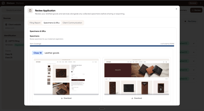 renewals - export - hc screenshot